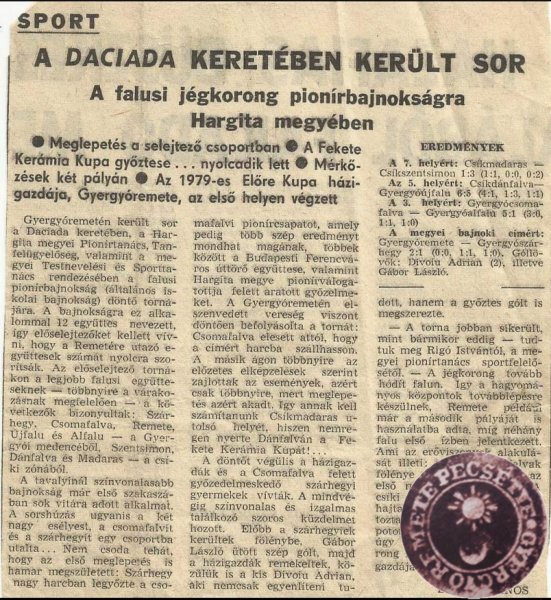 1979 - Előre Kupa