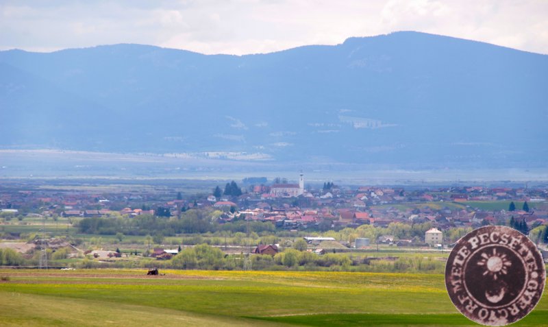 Tájkép templommal