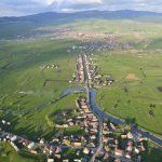 A Nyírszegi hid, háttérben Ditró